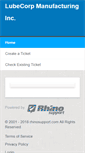 Mobile Screenshot of lubecorp.rhinosupport.com