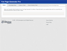 Tablet Screenshot of fanpagegeneratorpro.rhinosupport.com